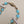 Mid Century Gold Tone/Shades of Blue Lucite Beaded 16