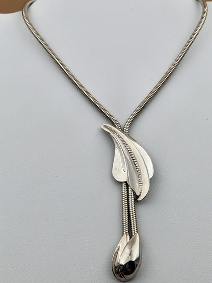 Silver Tone Bolo Style 13"-16" Adjustable Choker/Necklace