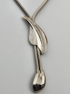 Silver Tone Bolo Style 13"-16" Adjustable Choker/Necklace