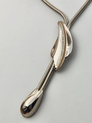 Silver Tone Bolo Style 13"-16" Adjustable Choker/Necklace