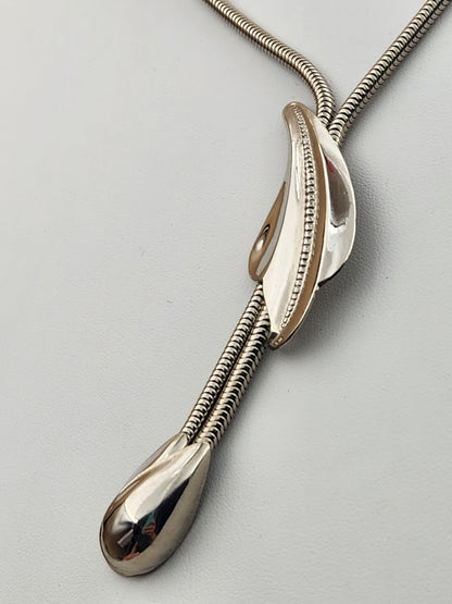 Silver Tone Bolo Style 13"-16" Adjustable Choker/Necklace