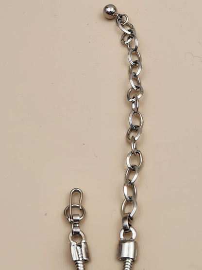 Silver Tone Bolo Style 13"-16" Adjustable Choker/Necklace