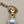 Gold Tone/Faux Pearl/Clear Rhinestone Pendant with Oval Link Gold 18