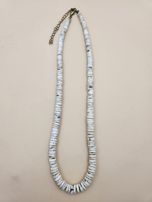 Graduated Puka Shell Adjustable 18"-21"  Necklace