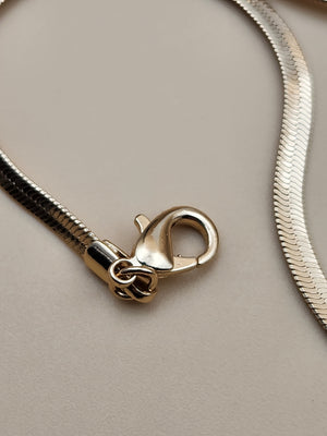 TIME AND TRU Gold Tone 16"-19" Adjustable Herringbone Chain Necklace