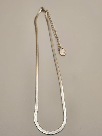 TIME AND TRU Gold Tone 16"-19" Adjustable Herringbone Chain Necklace