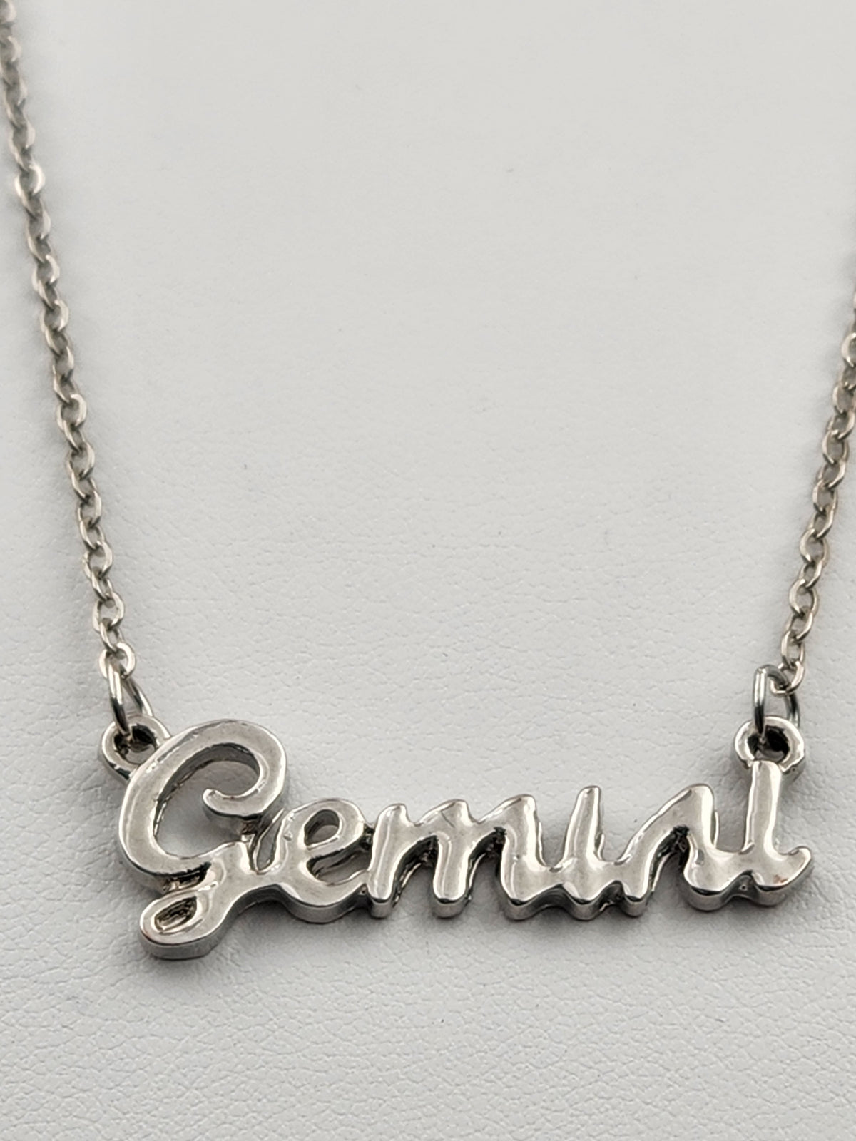 GEMINI Astrological Sign/Silver Tone Adjustable 18"-21" Necklace