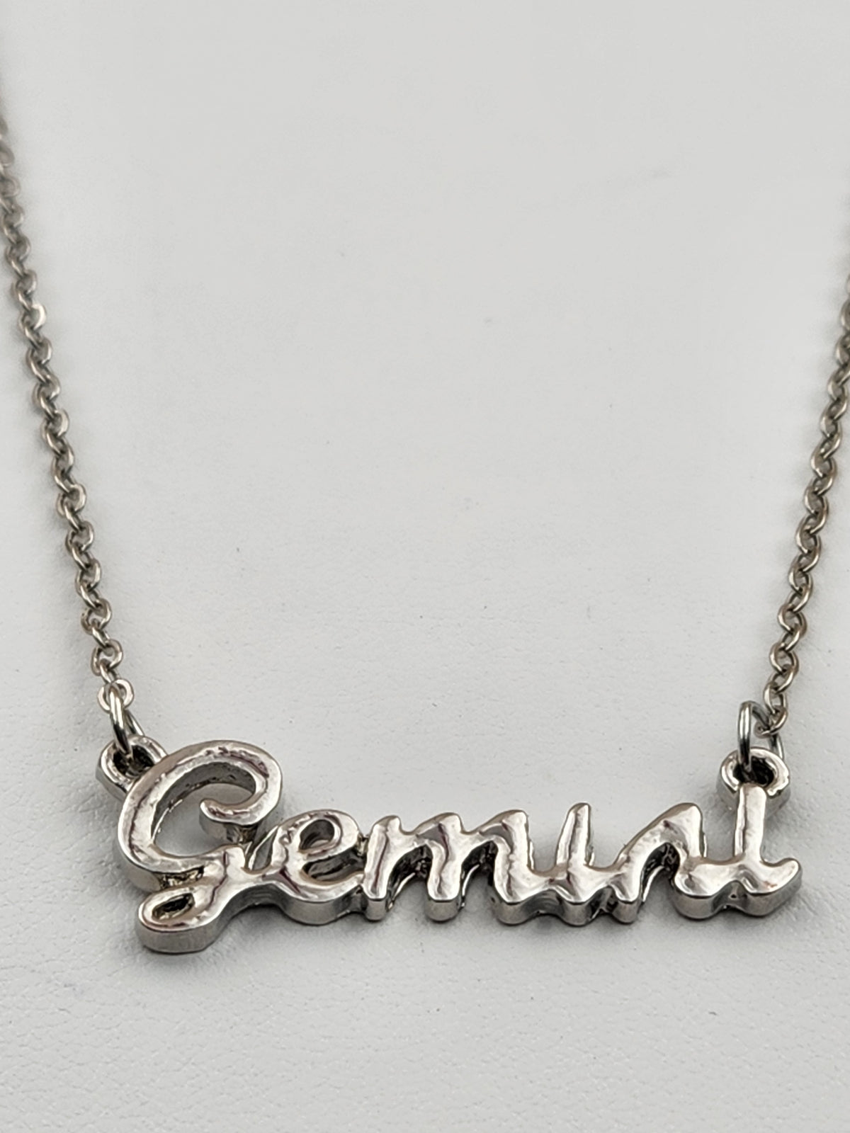 GEMINI Astrological Sign/Silver Tone Adjustable 18"-21" Necklace