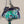 EDGAR BEREBI Blue/Green Hand Painted Enamel Stylized Cats/Crystal Beaded Dangle Earrings