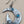 JONETTE JEWELRY JJ Pewter/Turquoise/Crescent Moon and Wolf Cutout Dangle Earrings