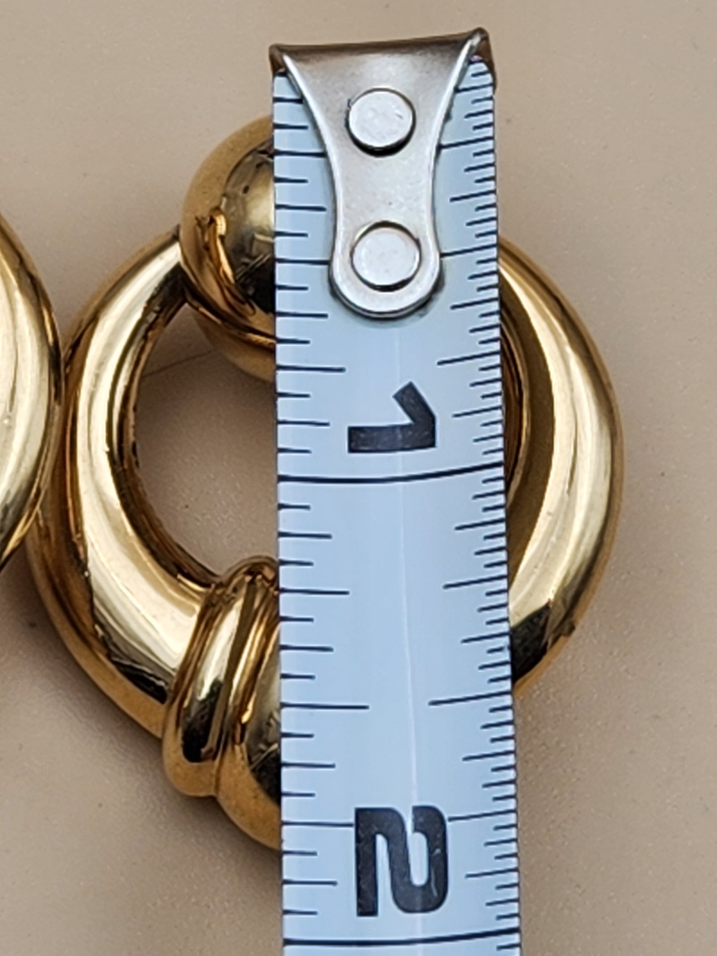 NAPIER 1980's Vintage Gold Tone Door Knockers Earrings