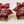 Stunning Red Enamel Gold Tone Flower Earrings