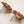 Stunning Red Enamel Gold Tone Flower Earrings