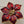 Stunning Red Enamel Gold Tone Flower Earrings