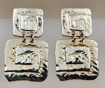 PARKLANE Gold Tone Square Dangle Earrings
