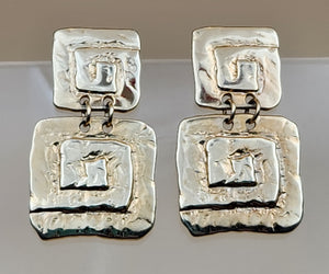 PARKLANE Gold Tone Square Dangle Earrings