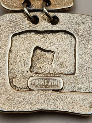 PARKLANE Gold Tone Square Dangle Earrings