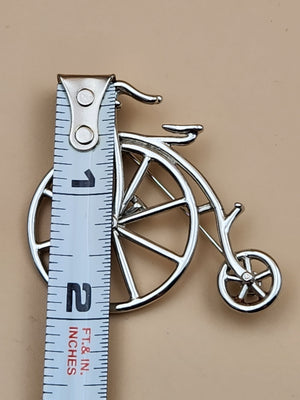 J.J. JONETTE JEWELRY 1988 Vintage High Wheel Bicycle Brooch