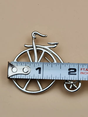 J.J. JONETTE JEWELRY 1988 Vintage High Wheel Bicycle Brooch