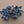 1940's-1950's Navette/Round Blue Rhinestones/ Resin Spheres 3D Layered Brooch