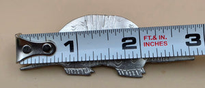JONETTE JEWELRY J.J. Vintage 1988 Pewter Handcrafted Armadillo Brooch