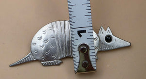 JONETTE JEWELRY J.J. Vintage 1988 Pewter Handcrafted Armadillo Brooch