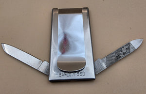 1983 Harley Davidson Money Clip/Pocket Knife Salem, Oregon 25th Anniversary Advertising Piece