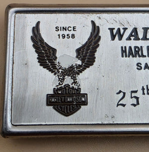 1983 Harley Davidson Money Clip/Pocket Knife Salem, Oregon 25th Anniversary Advertising Piece