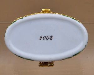 BEN BRIDGE Vintage Limoge Style Porcelain Ladybug Jewelry Box