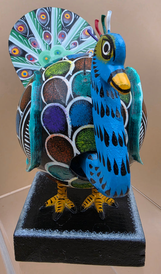Bobble Head and Tail Style Mexican Folk Art Pheasant Home Decor