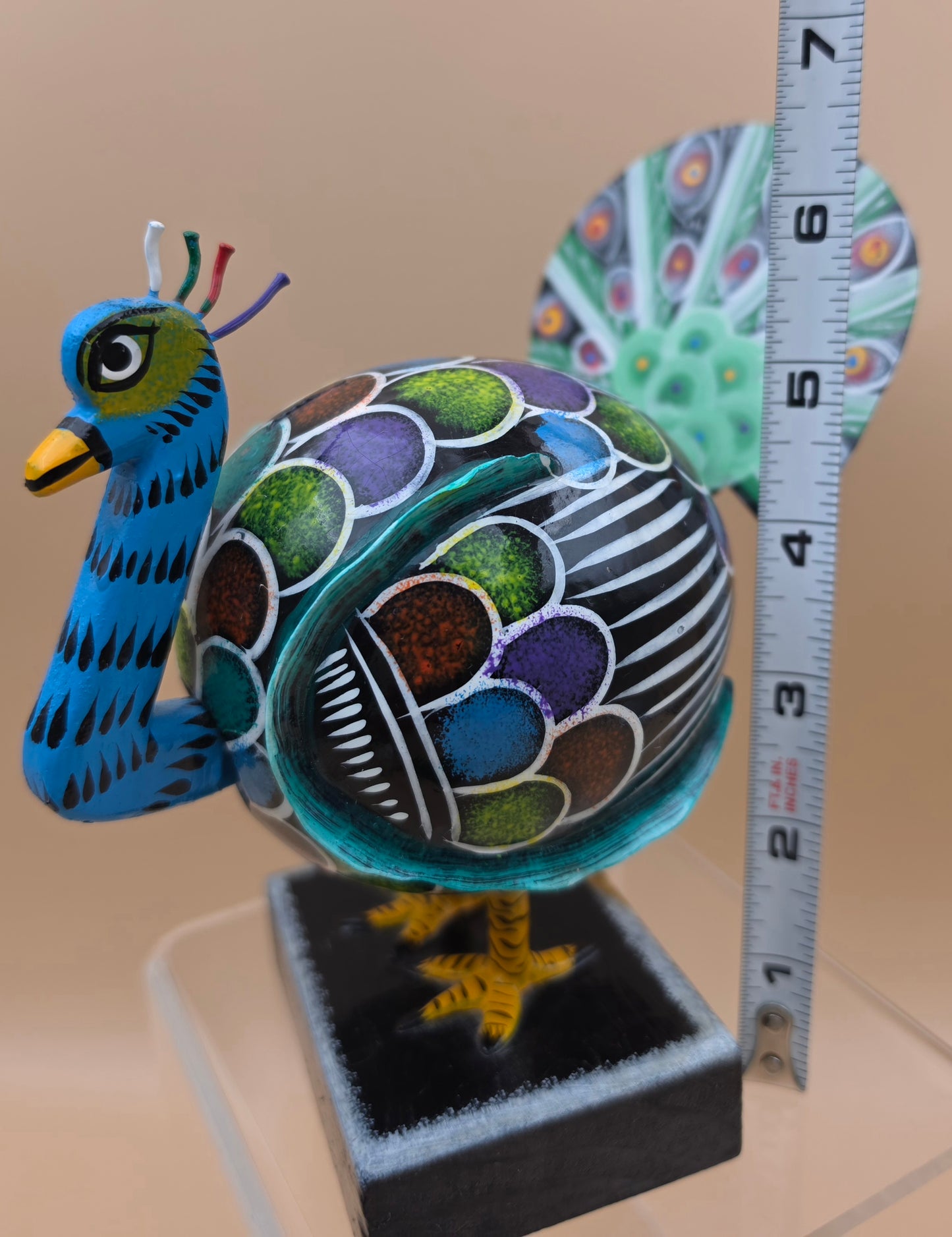 Bobble Head and Tail Style Mexican Folk Art Pheasant Home Decor