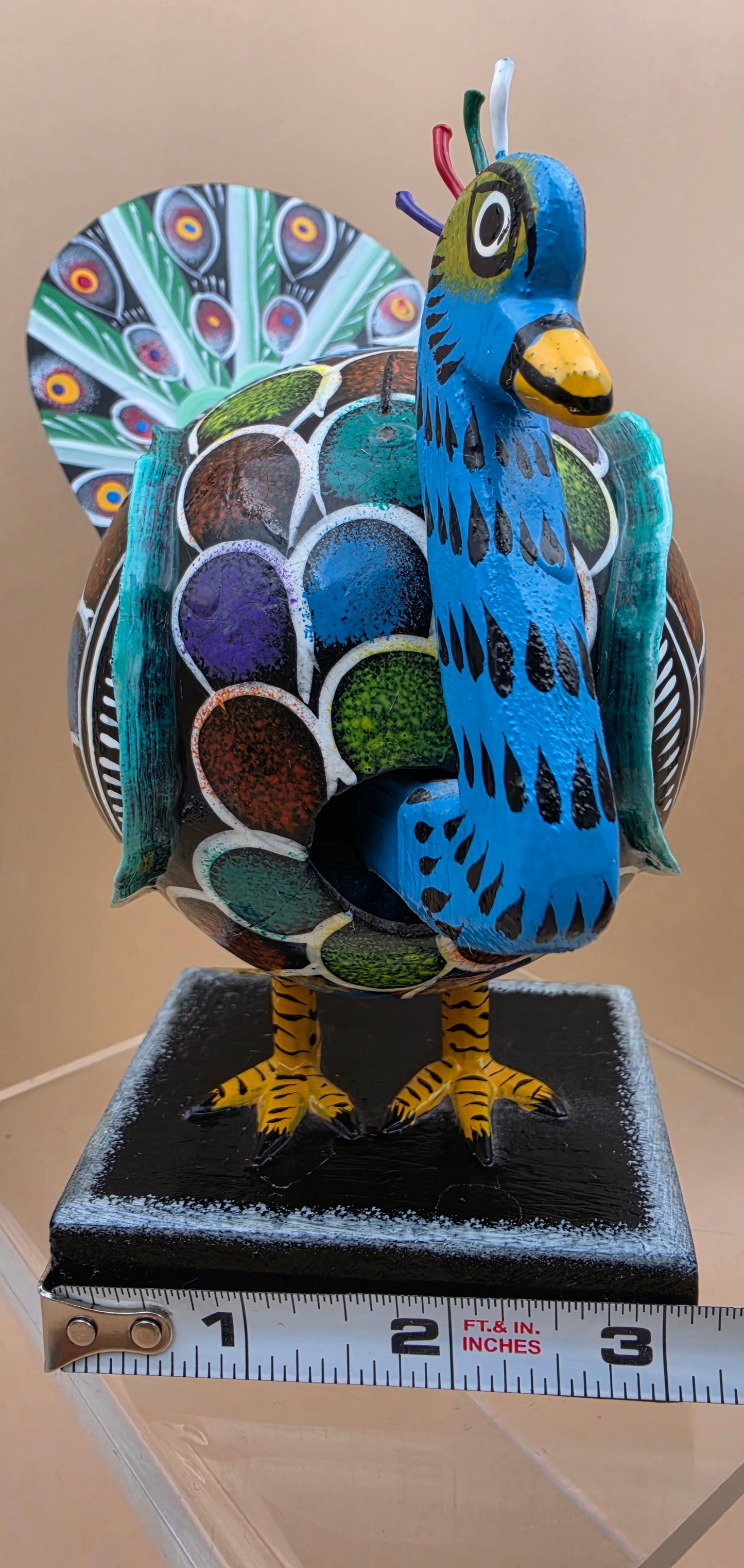 Bobble Head and Tail Style Mexican Folk Art Pheasant Home Decor