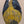 Wooden Hand Carved and Painted Yellow Chickadee Bird with Metal Legs