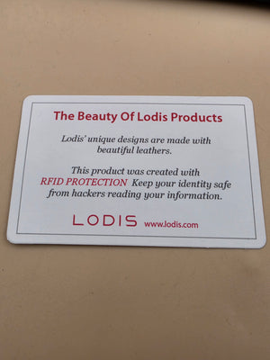 LODIS Black Leather Card Stacker and Change Purse