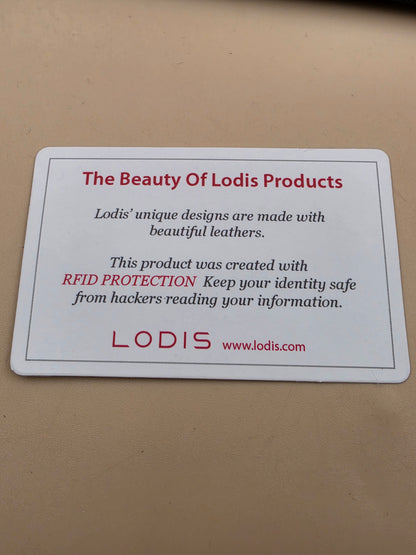 LODIS Black Leather Card Stacker and Change Purse