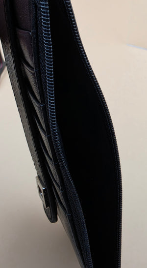 LODIS Black Leather Card Stacker and Change Purse