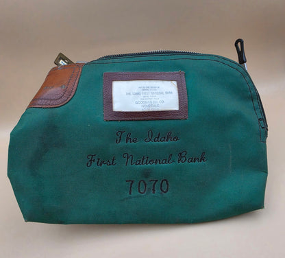 A. RIFKIN CO. The Idaho First National Bank, Boise For Goodman Oil Co. Homedale, Idaho 1960's Locking Bank Bag and Key