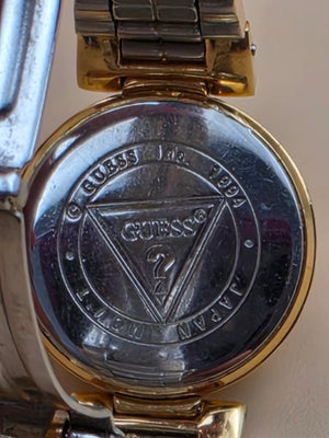 GUESS Vintage 1994 "Art Deco" Inspired Gold Tone Bracelet Watch
