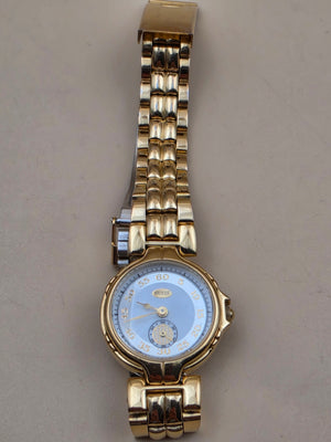 GUESS Vintage 1994 "Art Deco" Inspired Gold Tone Bracelet Watch