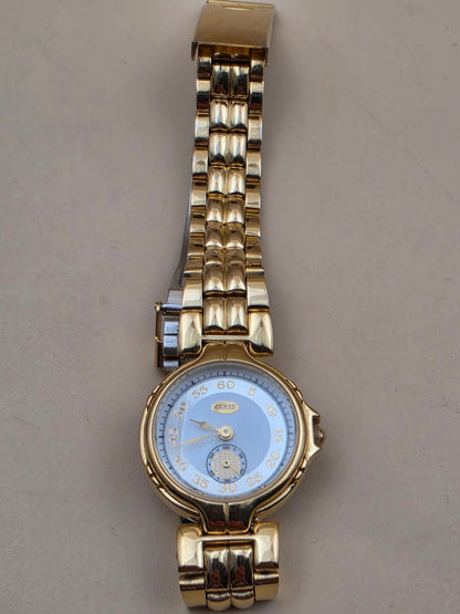 GUESS Vintage 1994 "Art Deco" Inspired Gold Tone Bracelet Watch