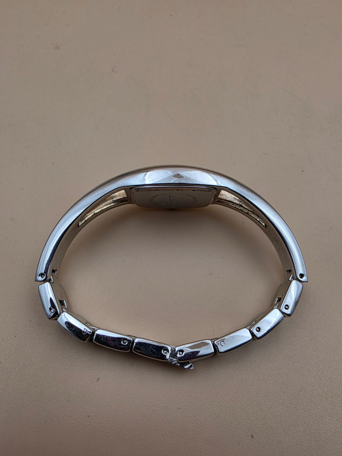 RUMOURS Vintage Tonneau Shaped Face/Silver Tone Bracelet Watch