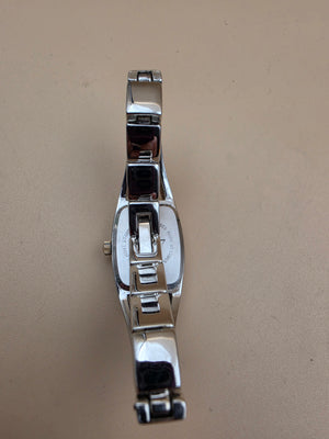 RUMOURS Vintage Tonneau Shaped Face/Silver Tone Bracelet Watch