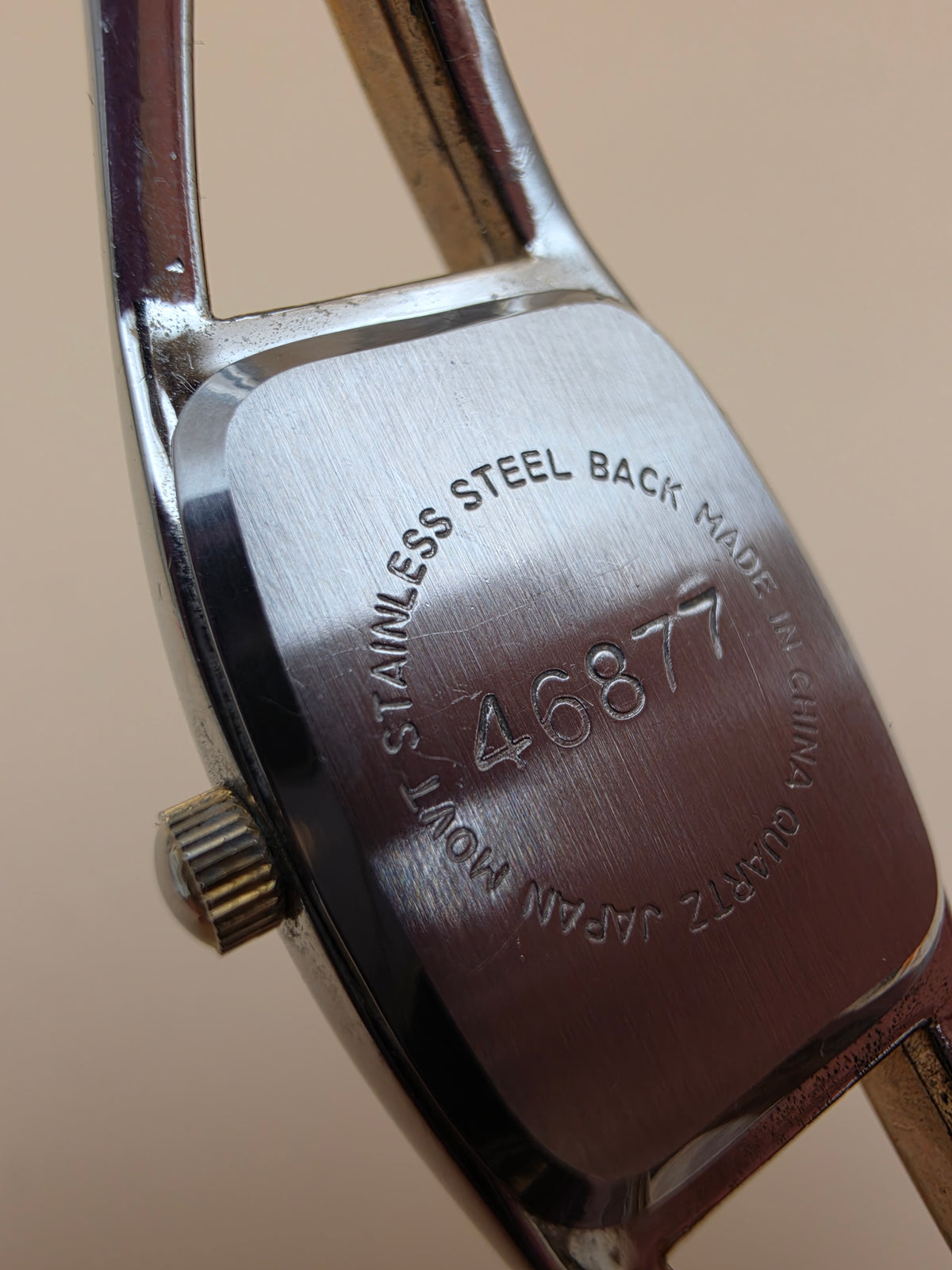 RUMOURS Vintage Tonneau Shaped Face/Silver Tone Bracelet Watch