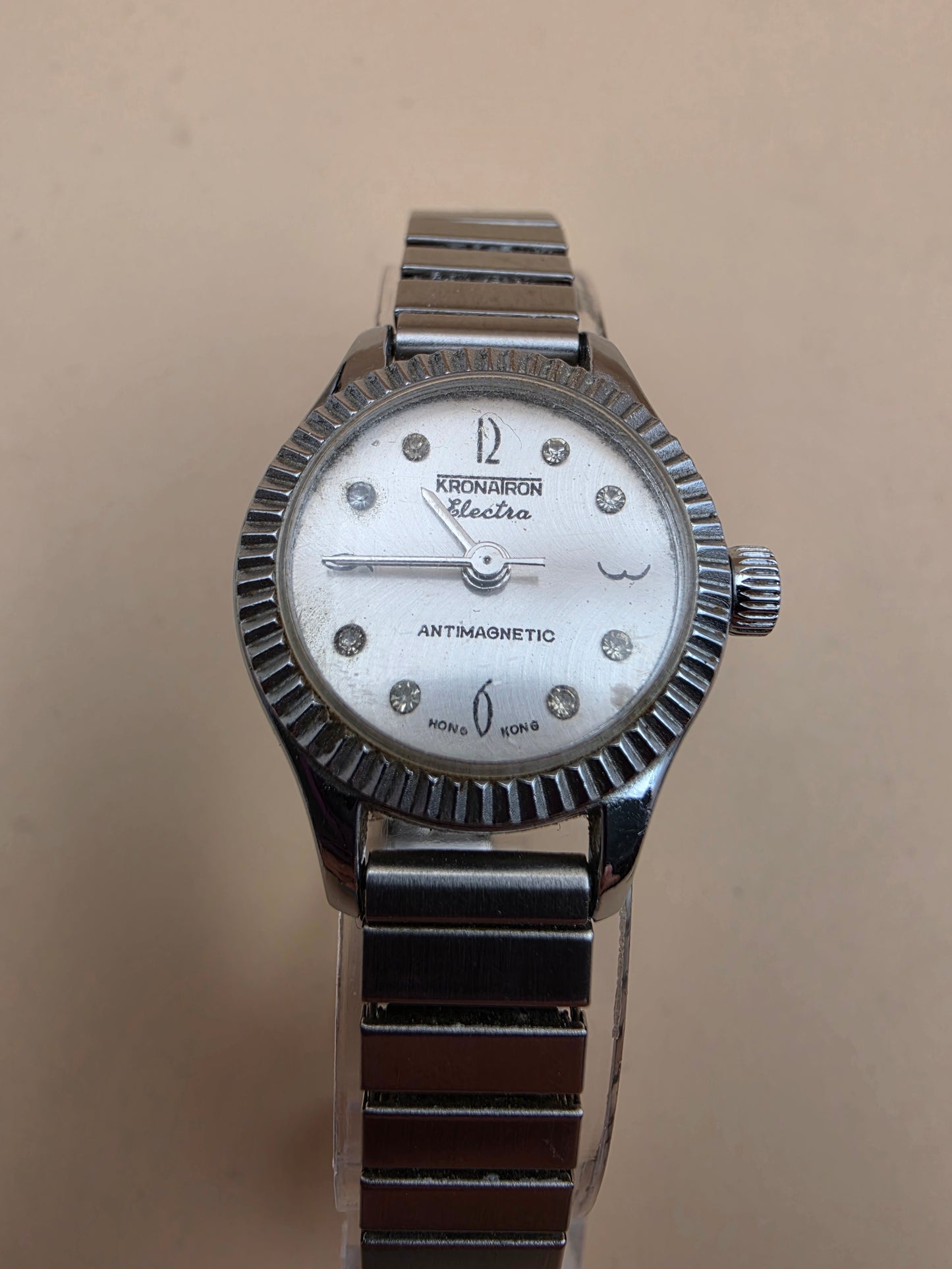 KRONATRON ELECTRA Mechanical Movement/Fluted Bezel/ Expandable Bracelet Band