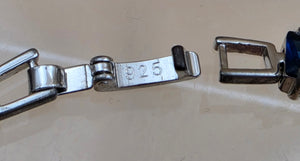 IMPERIUM Lab/Simulated Stones /Sterling Silver Plated 7"Tennis Bracelet