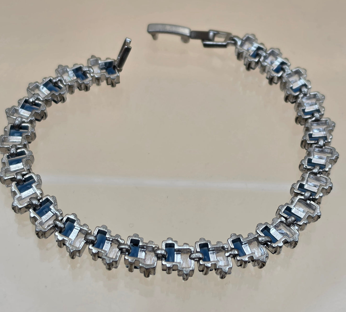 IMPERIUM Lab/Simulated Stones /Sterling Silver Plated 7"Tennis Bracelet