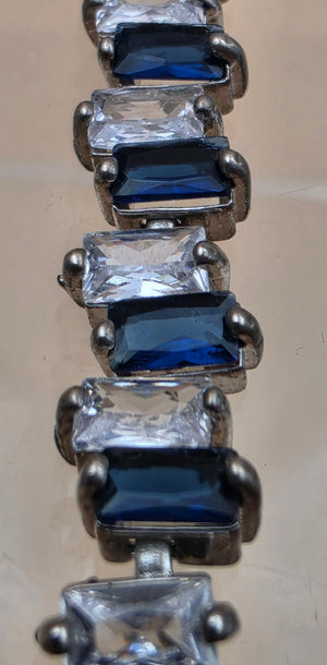 IMPERIUM Lab/Simulated Stones /Sterling Silver Plated 7"Tennis Bracelet