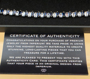 IMPERIUM Lab/Simulated Stones /Sterling Silver Plated 7"Tennis Bracelet