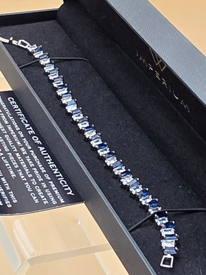 IMPERIUM Lab/Simulated Stones /Sterling Silver Plated 7"Tennis Bracelet