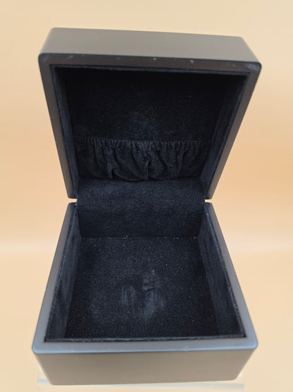 Vintage Duck Unlimited "Sponsorship Gift" Dark Wood/Pewter Top Watch/Jewelry Box 3.5" x 3.5"